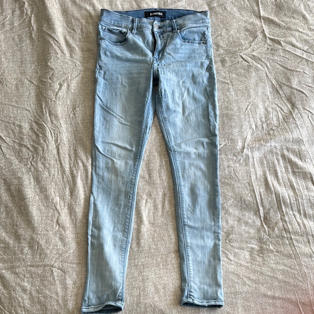 Express Light Wash Skinny Jeans Sz 6R